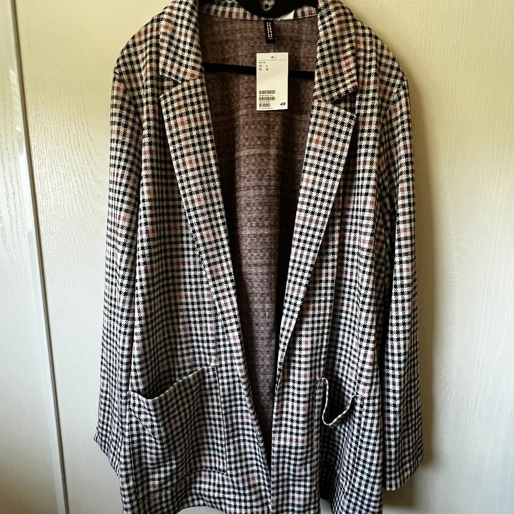 Gingham Loose Fitted Blazer NWT